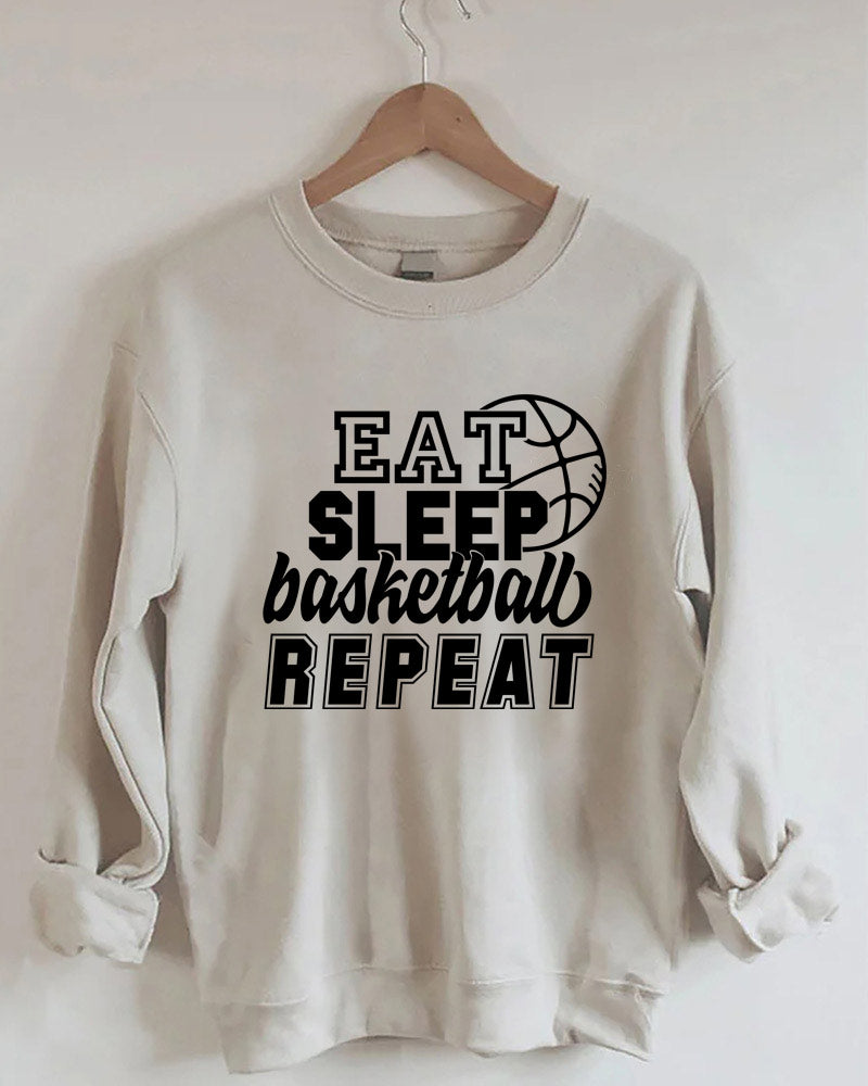 Eat Sleep Basketball Repeat Sweatshirt