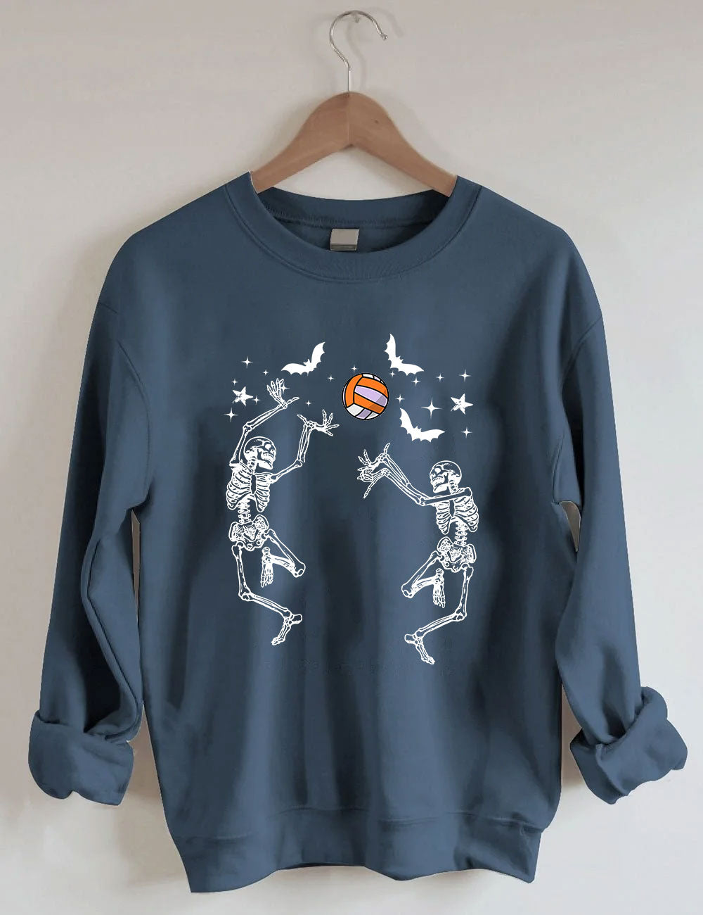 Dancing Skeletons Funny Halloween Volleyball Sweatshirt