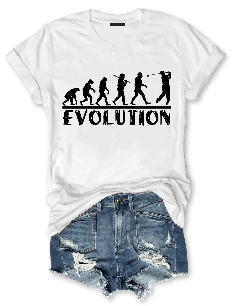 Golf Evolution Funny T-shirt