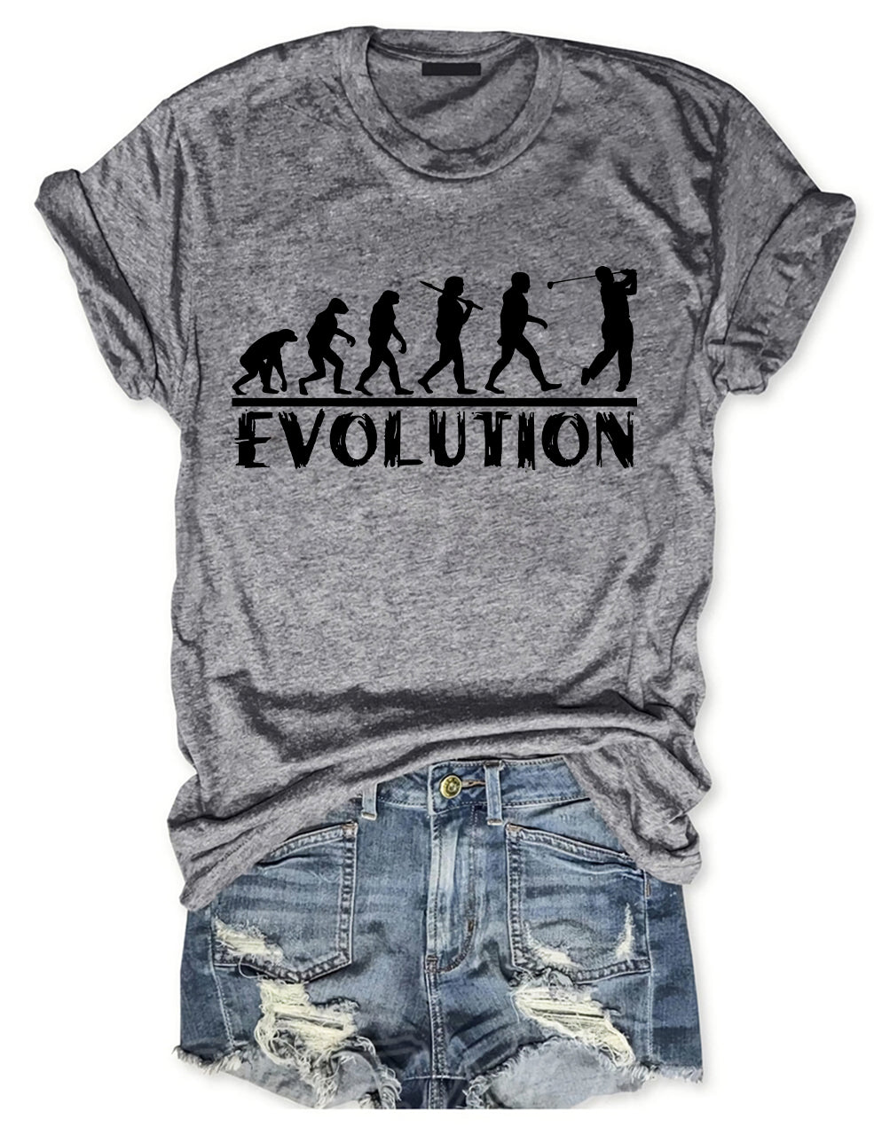 Golf Evolution Funny T-shirt