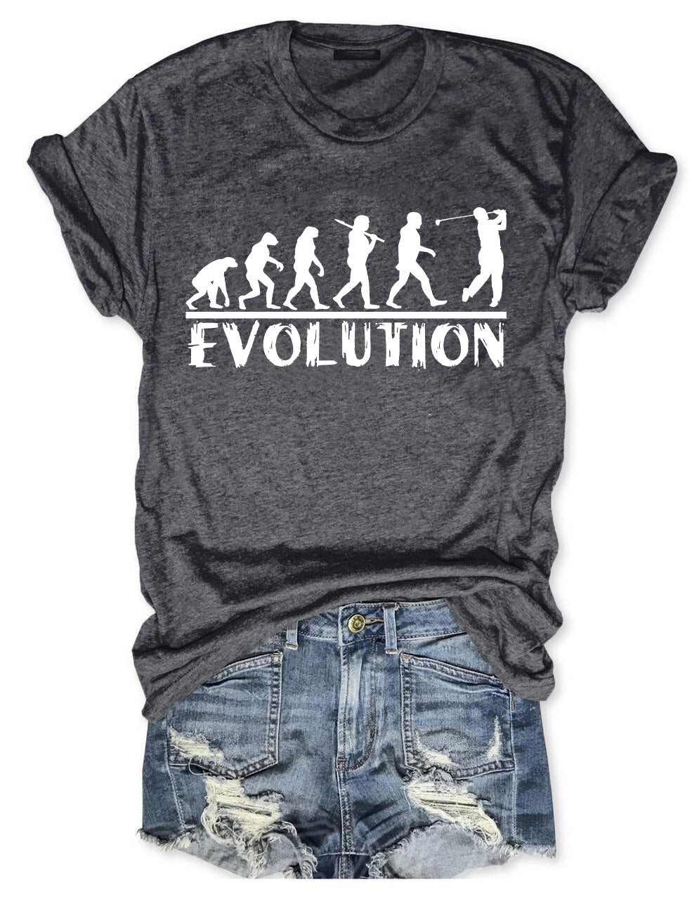 Golf Evolution Funny T-shirt
