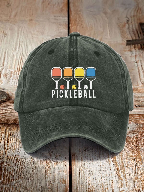 Colorful Pickleball Print Hat