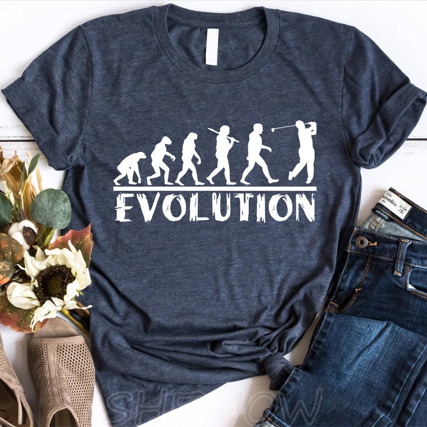 Golf Evolution Funny T-shirt