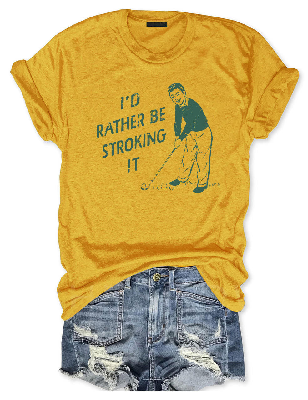 I'd Rather Be Stroking It Golfer T-shirt