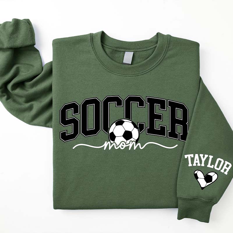 Custom Name Soccer Mama Fall Sweatshirt