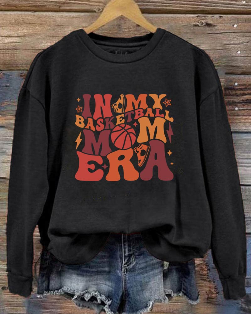 In My Basketball Mom Era Funny Crewneck Sweatshirt