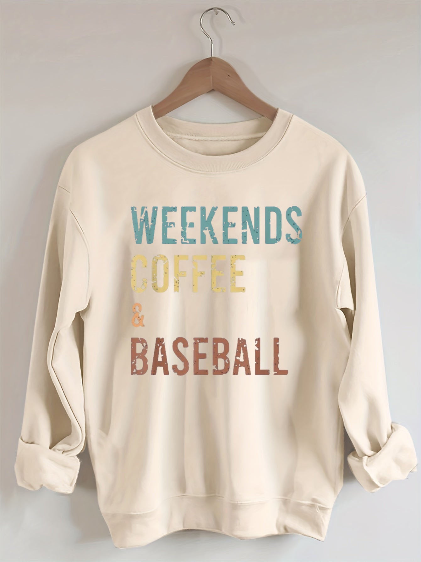 Weekends Coffee and Baseball Sweatshirt