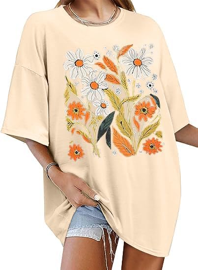Boho Wildflower Oversized Tshirt