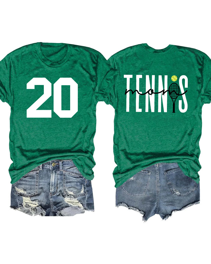 Tennis Mom Customized Number T-shirt