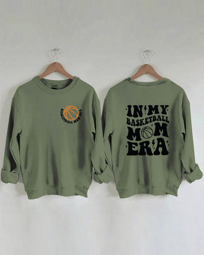 In My Basketball Mom Era Printed Sweatshirt