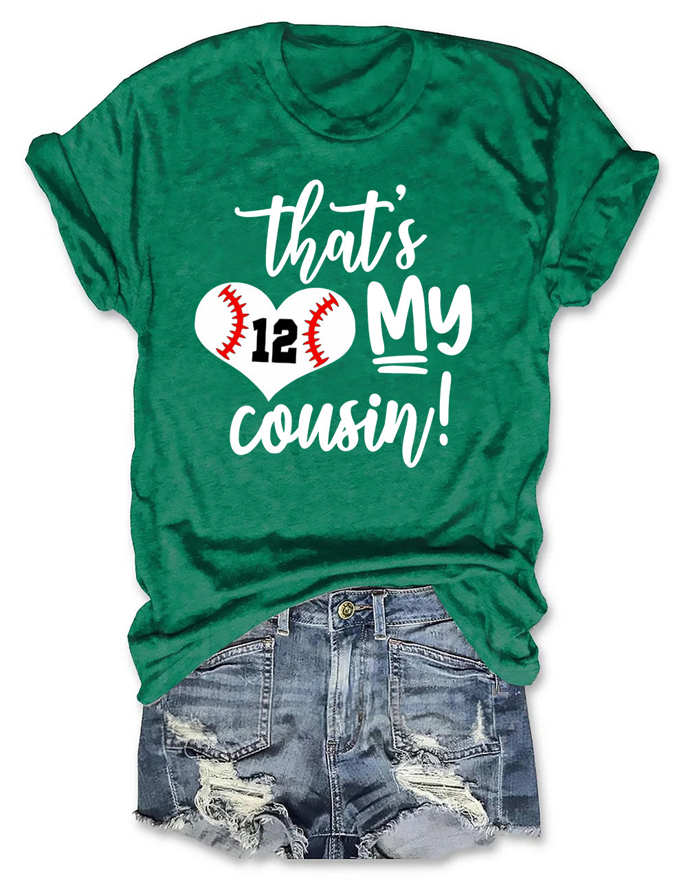 That's My Cousin Custom Number Baseball T-shirt