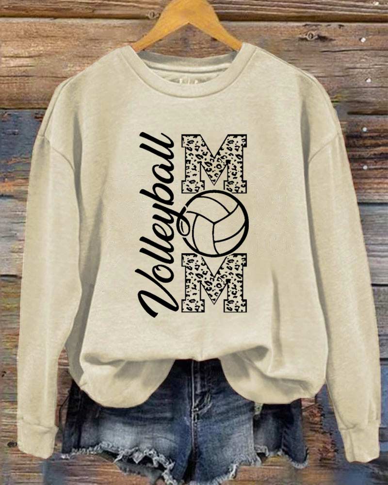 Volleyball Mom Printed Sweatshirt