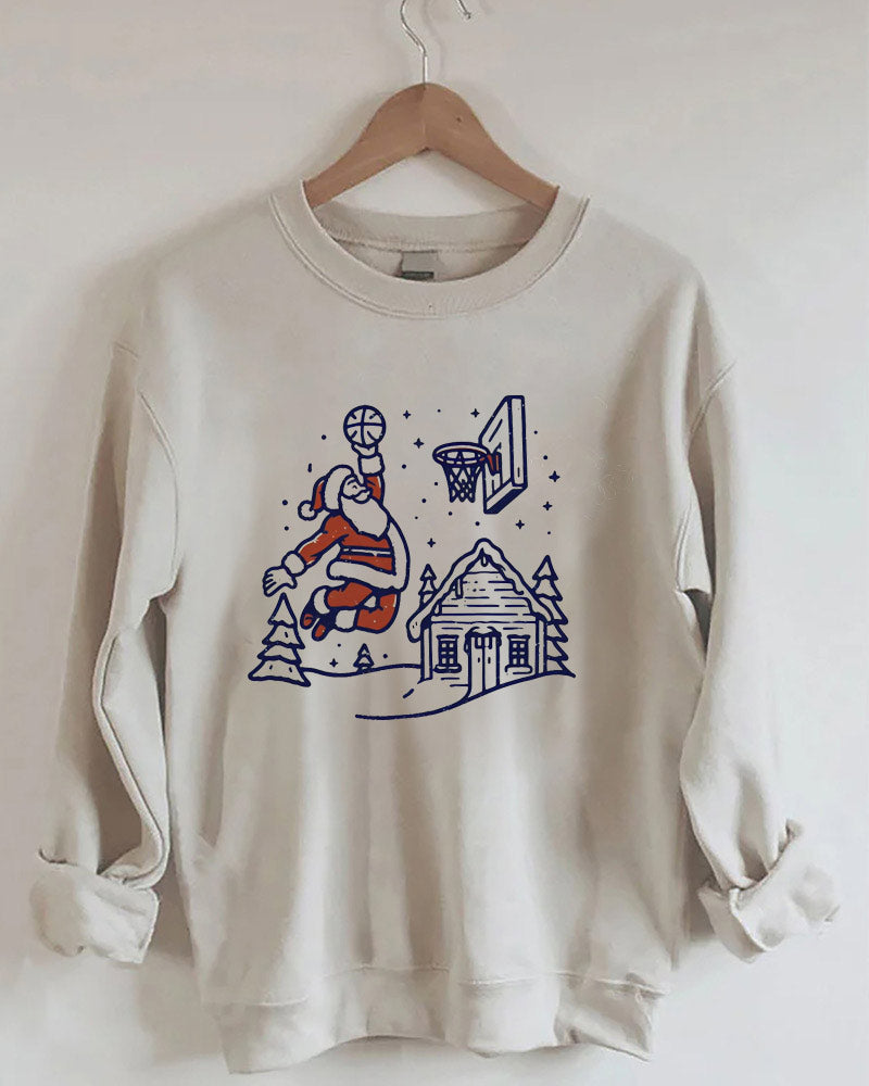 Basketball Santa Christmas Sweatshirt