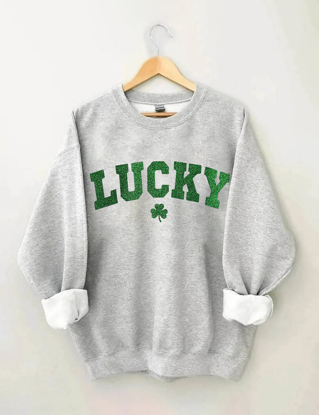 Lucky Sweatshirt, St Patty's Glitter Sweatshirt