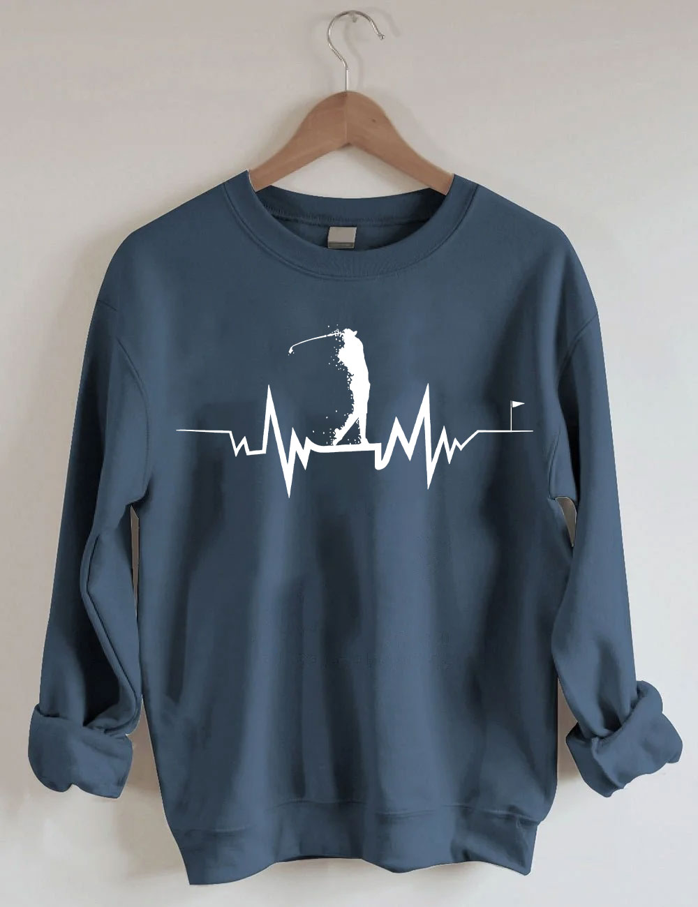 Golfer Heartbeat Golf Sweatshirt