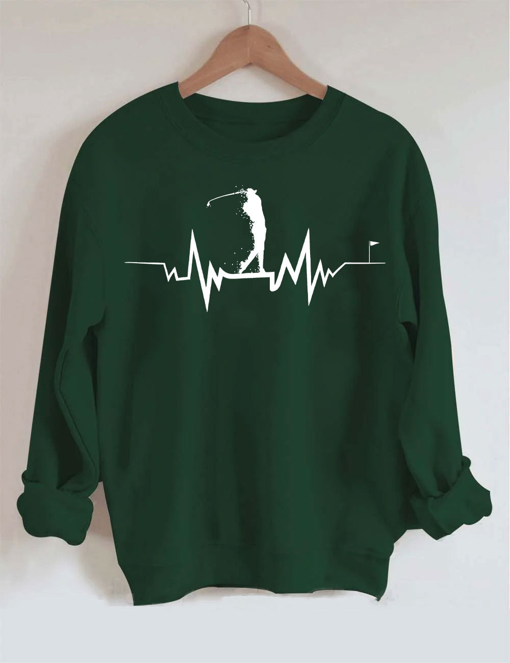 Golfer Heartbeat Golf Sweatshirt