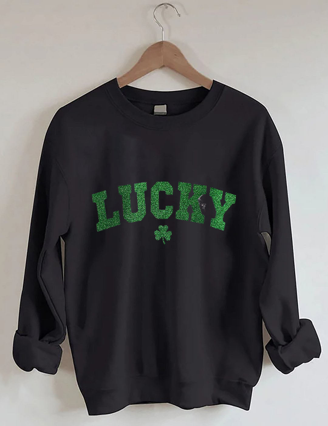 Lucky Sweatshirt, St Patty's Glitter Sweatshirt