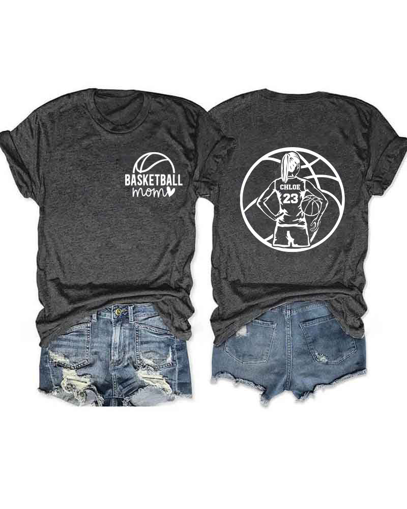 Personalized Basketball Mom T-Shirt