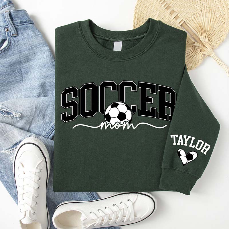 Custom Name Soccer Mama Fall Sweatshirt
