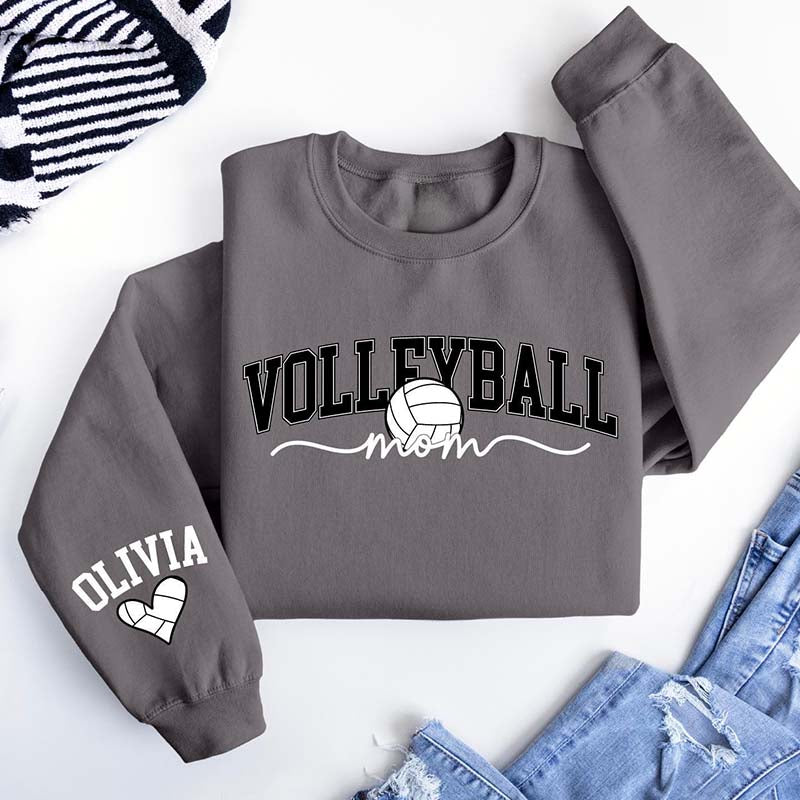 Custom Volleyball Name On Sleeve Sweatshirt