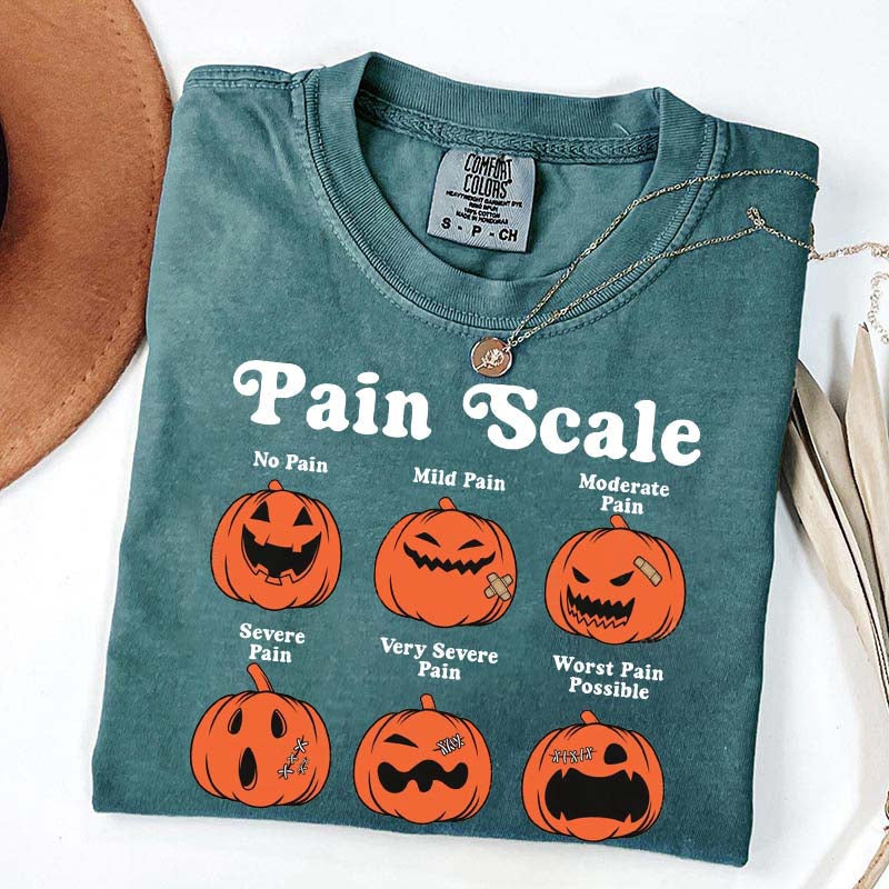 Pain Scale Fall Pumpkin Nurse T-Shirt
