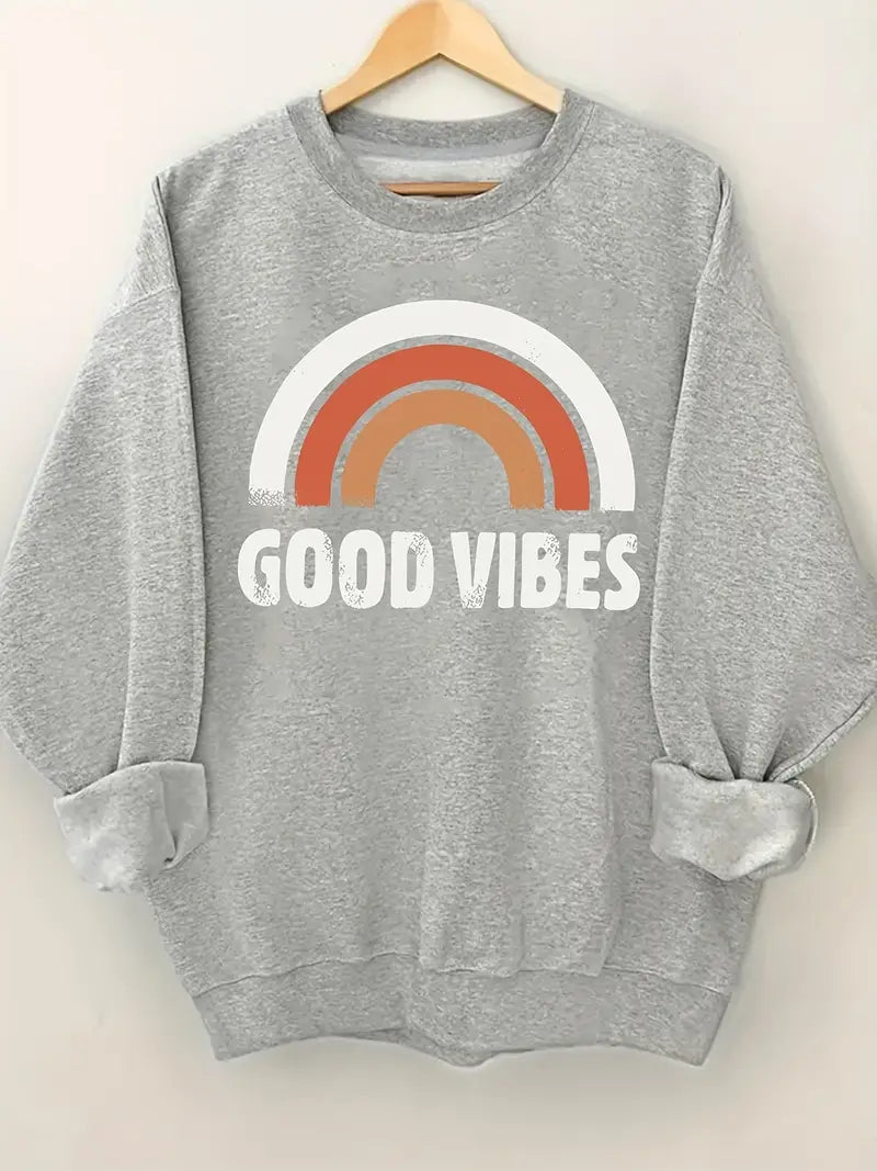 Rainbow & Good Vibes Sweatshirt