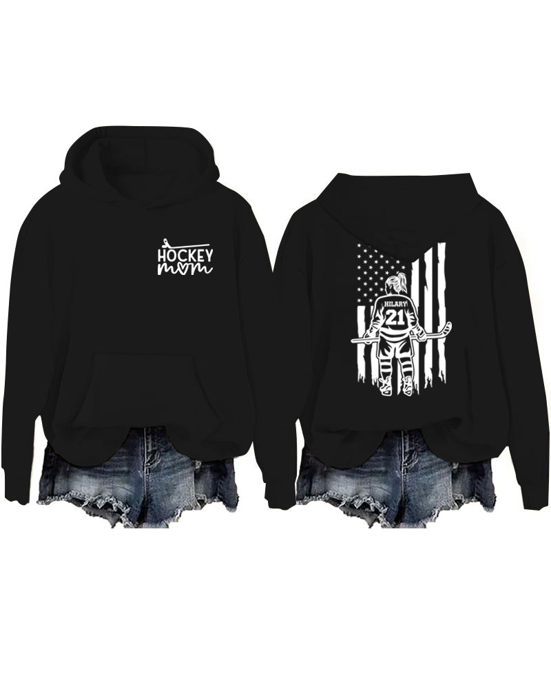 Customized Ice Hockey Mom Hoodie