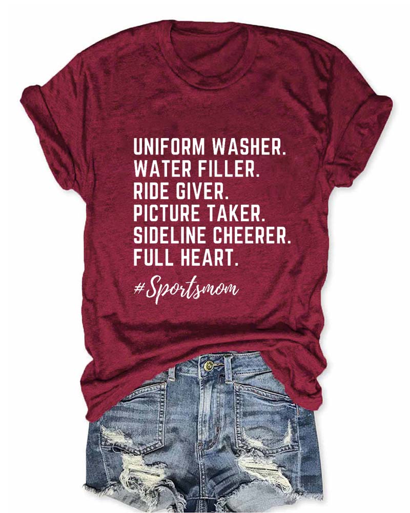 Sports Mom Printed T-Shirt