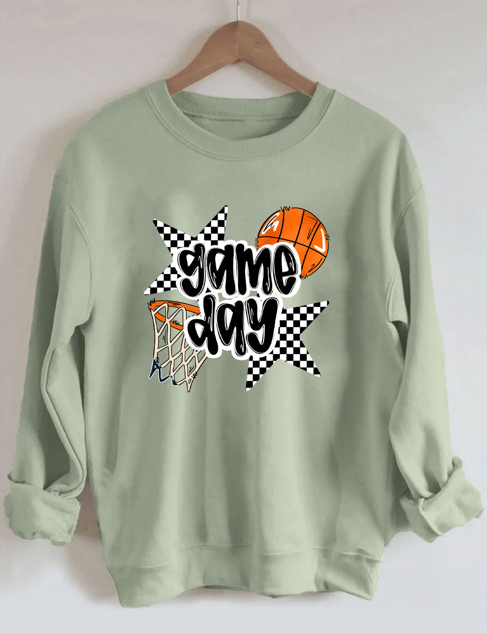 Custom Name Basketball Game Day Sweatshirt
