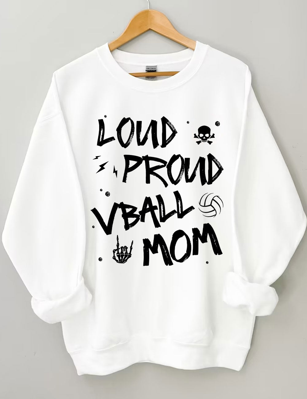 Loud Proud Mom Game Day Volleyball Momma Sweatshirt