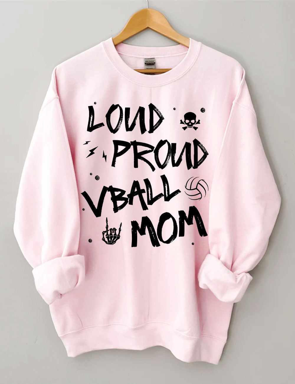 Loud Proud Mom Game Day Volleyball Momma Sweatshirt