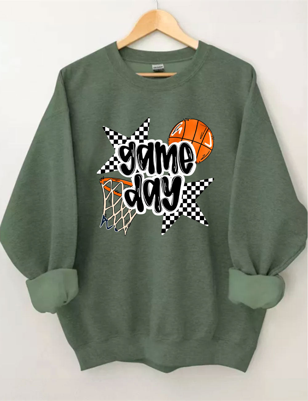 Custom Name Basketball Game Day Sweatshirt