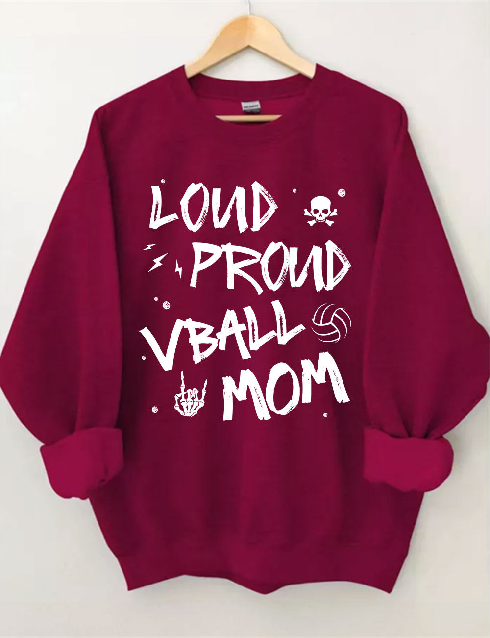 Loud Proud Mom Game Day Volleyball Momma Sweatshirt