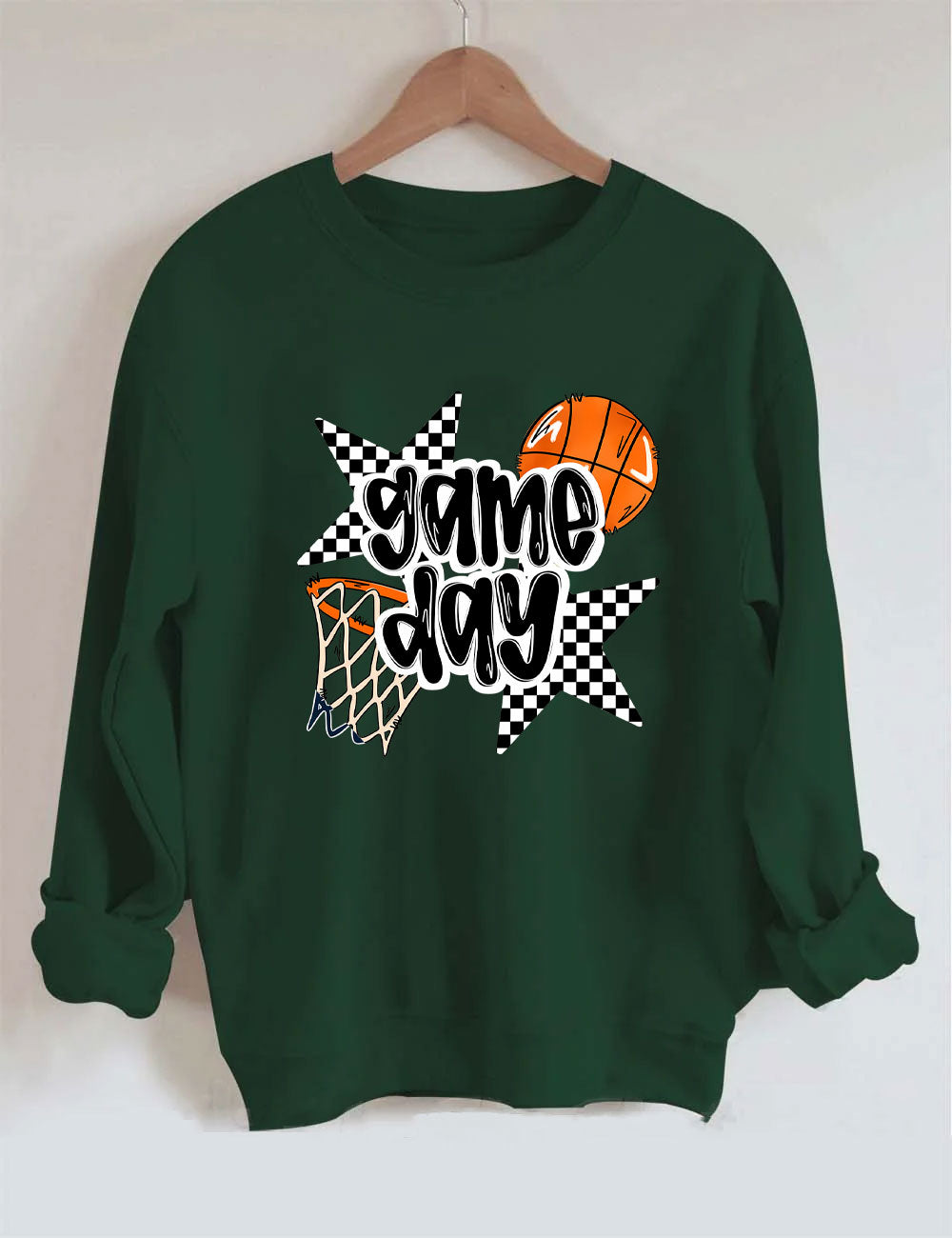 Custom Name Basketball Game Day Sweatshirt