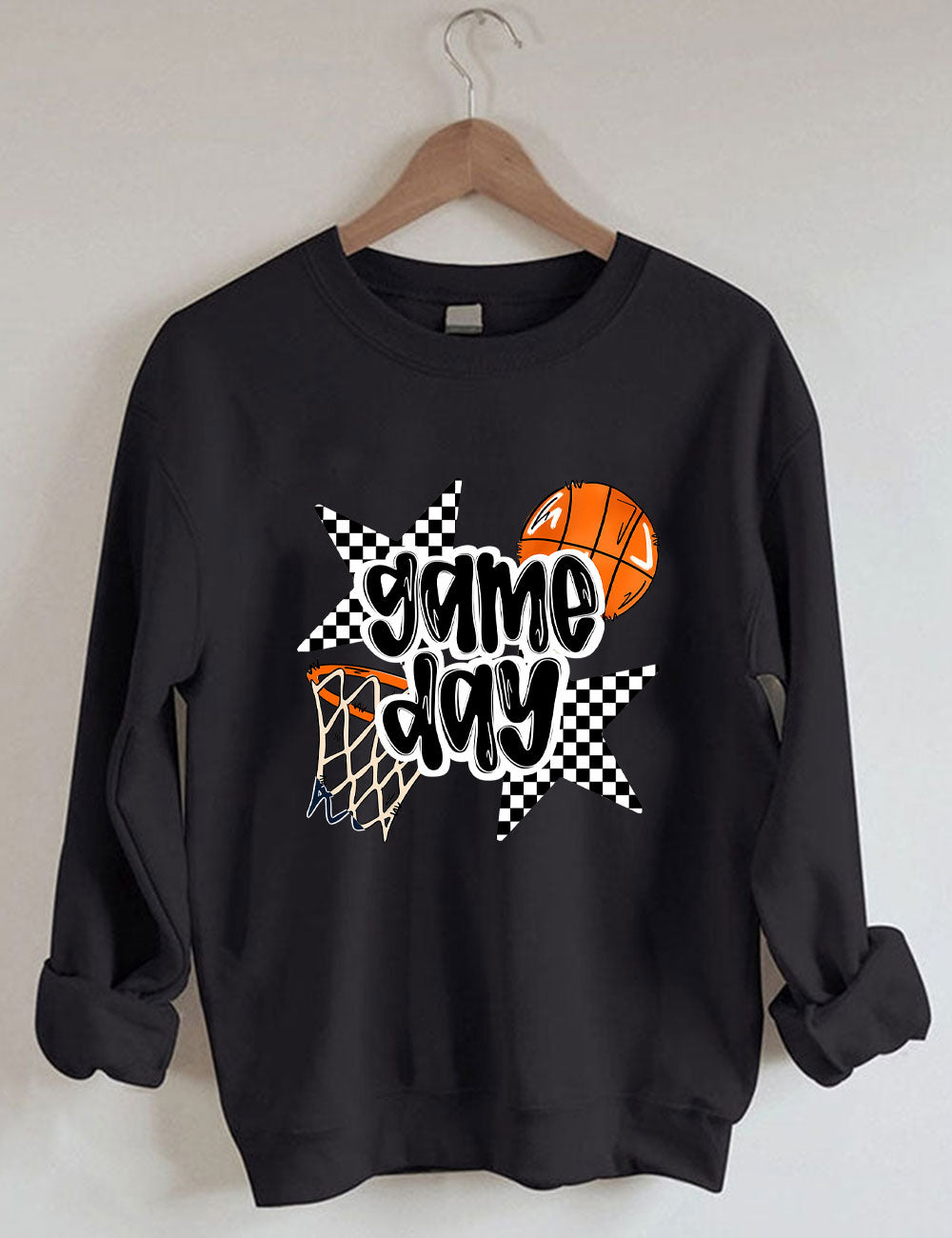 Custom Name Basketball Game Day Sweatshirt