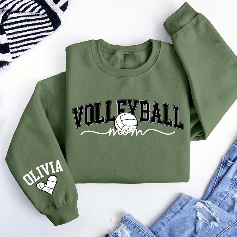 Custom Volleyball Name On Sleeve Sweatshirt