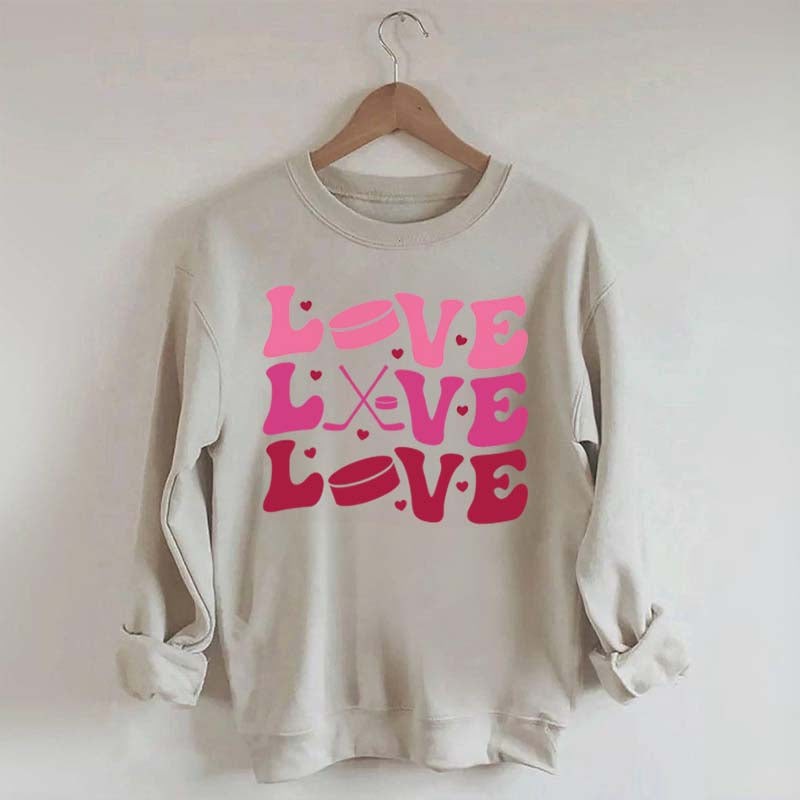 Sports Love Hockey Mom Sweatshirt