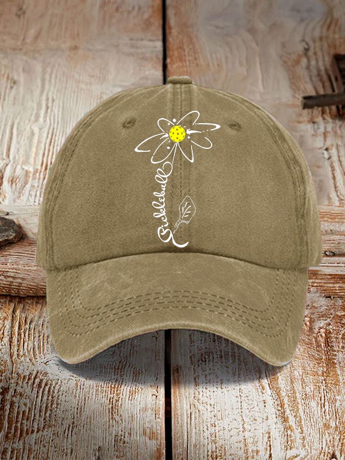 Pickleball Floral Vintage Hat