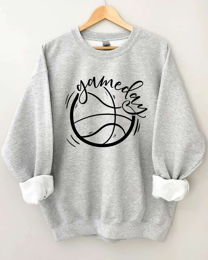 Basketball Game Day Crewneck Sweatshirt