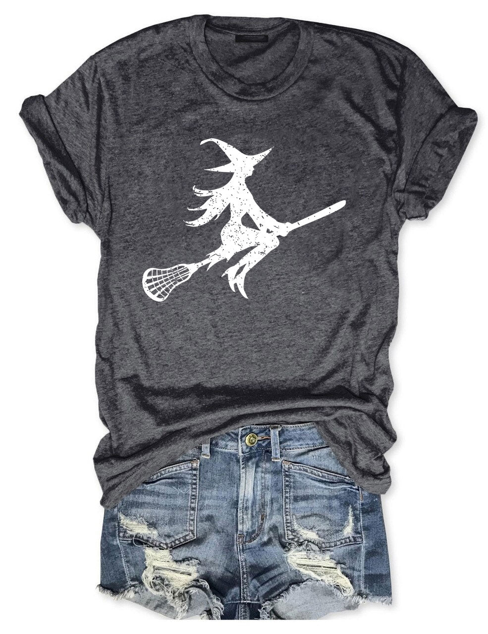 Sorta Spooky Witch Lacrosse T-shirt
