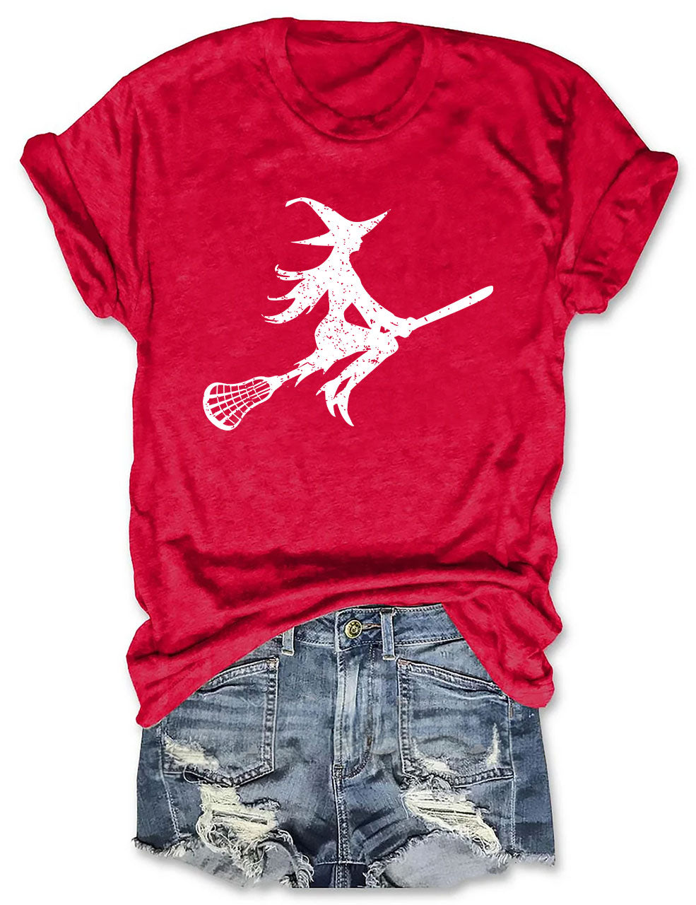 Sorta Spooky Witch Lacrosse T-shirt