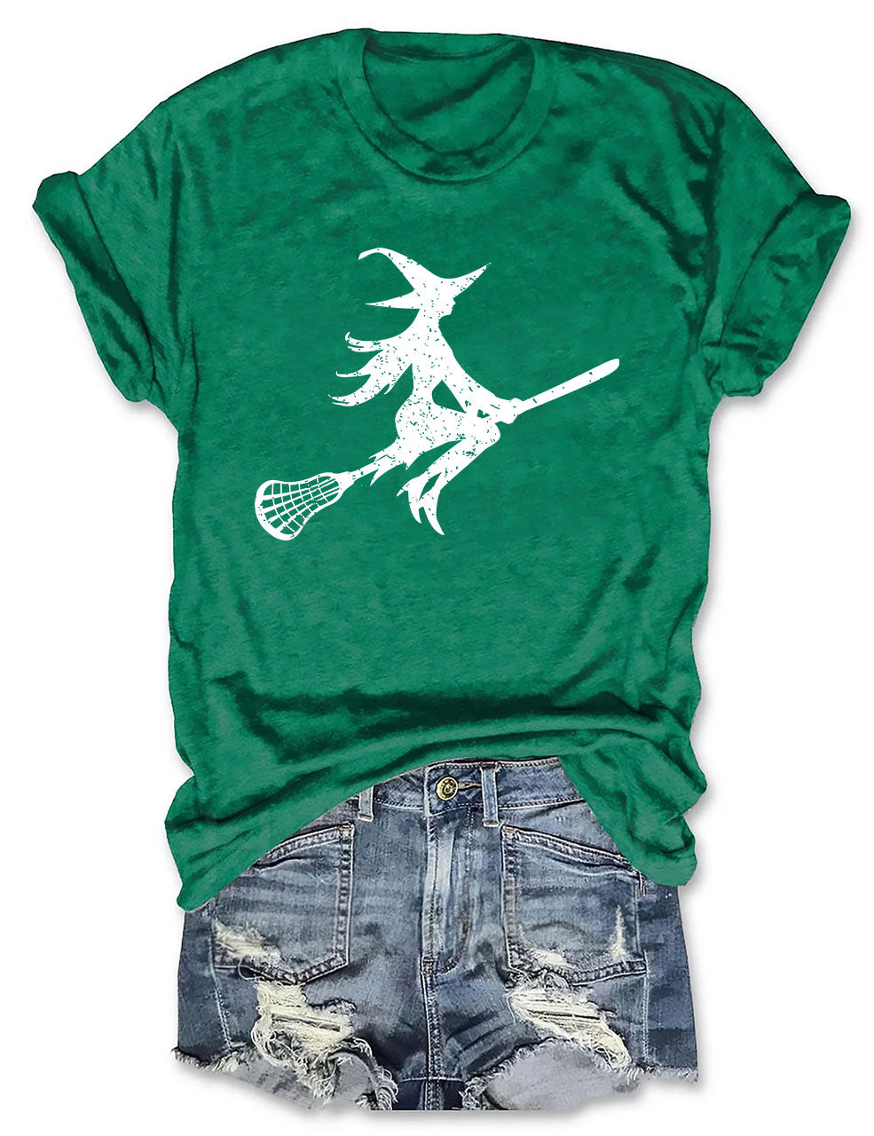 Sorta Spooky Witch Lacrosse T-shirt