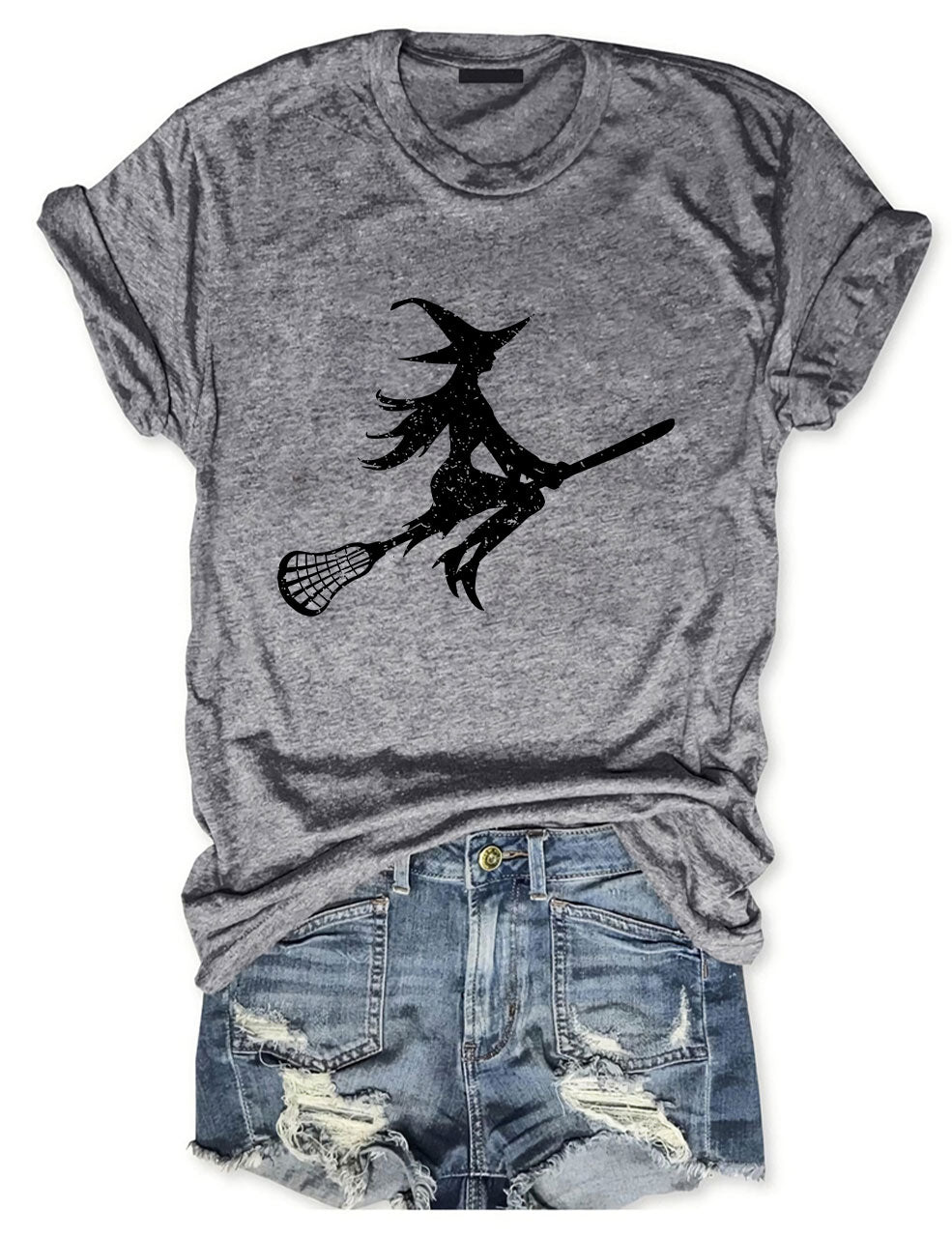 Sorta Spooky Witch Lacrosse T-shirt