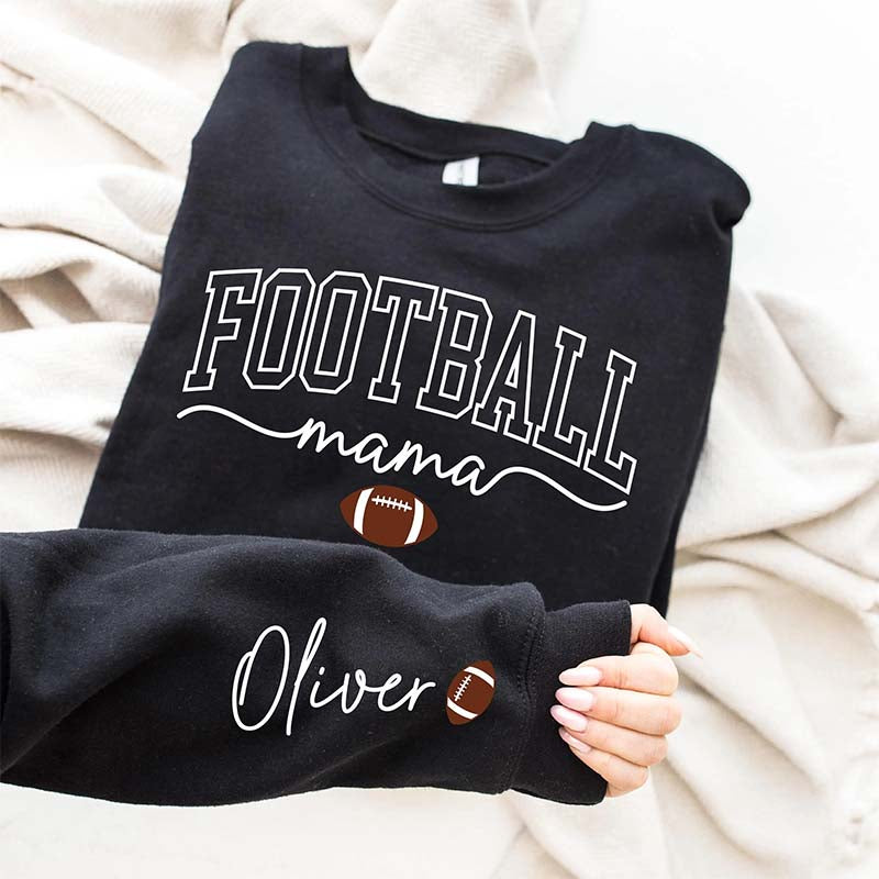 Custom Name Football Season Mama Sweatshirt