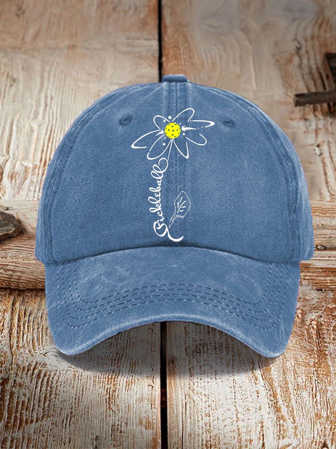 Pickleball Floral Vintage Hat