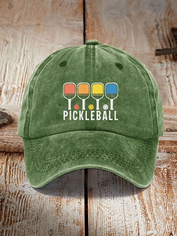 Colorful Pickleball Print Hat