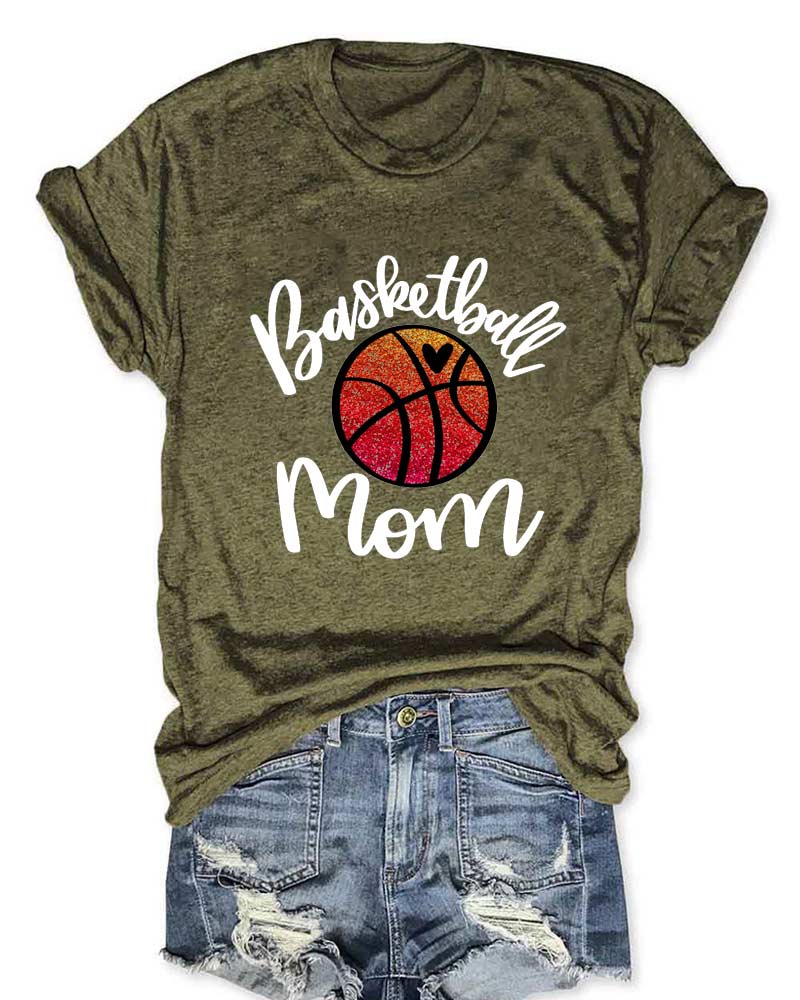 Basketball Mom Graphic T-Shirt