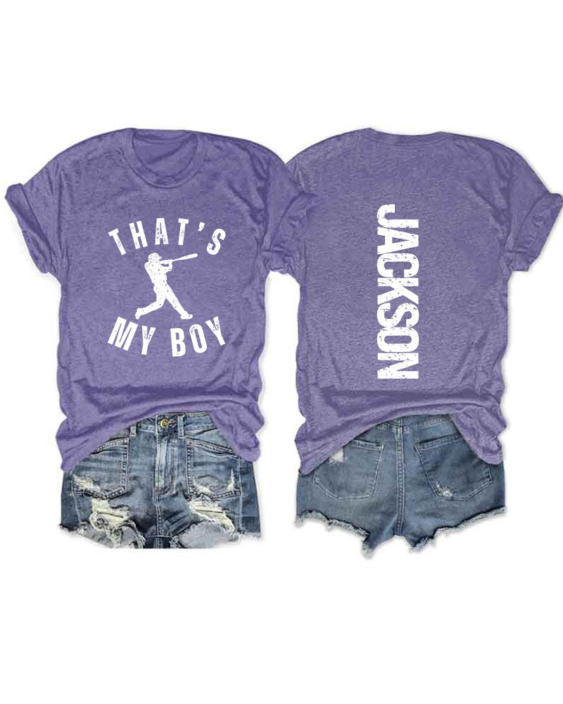 Personalized That's My Boy Baseball T-Shirt