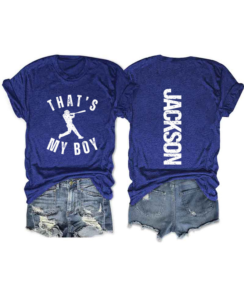 Personalized That's My Boy Baseball T-Shirt