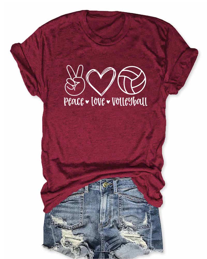 Peace Love Volleyball T-Shirt